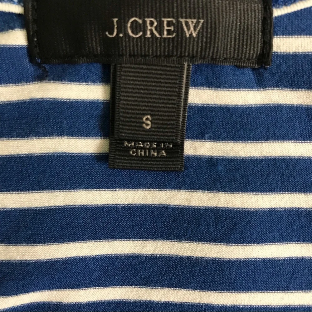 J. Crew Striped Waist Tie Maxi Dress Womens Size S Beach Preppy Coastal Nautical
